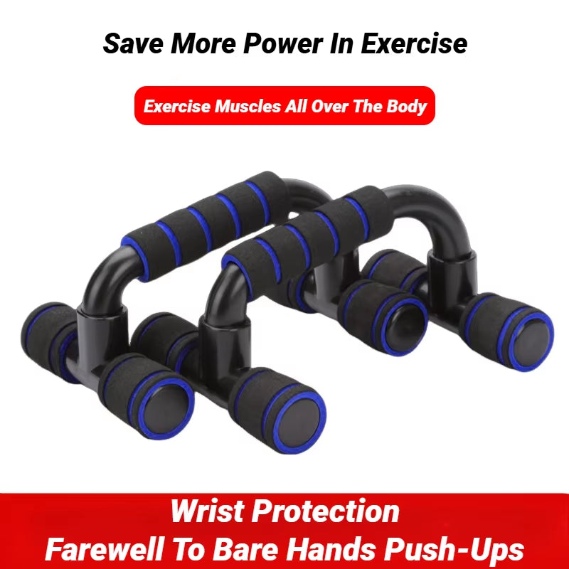 2Pcs Non-Slip Push-Up H-Shaped Support Bar Stand Home Fitness Gym Handles Pushup Bars Exercise Arm Chest Muscle Training Bracket