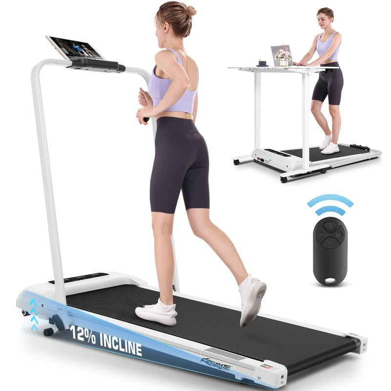 Walking Pad Treadmill, Remote Controlled under Desk Treadmill Quiet with LED Display, Installation-Free for Home Office