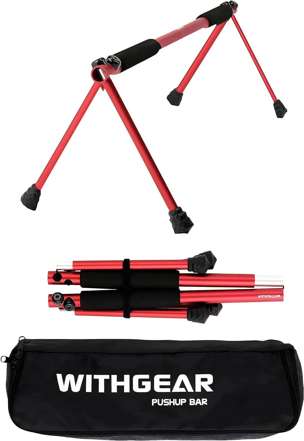 Folding Push Bar - Duralumin Metal Push Bars Heavy Duty Lightweight and Indoor and Outdoor Parallet Bar for Men and Women