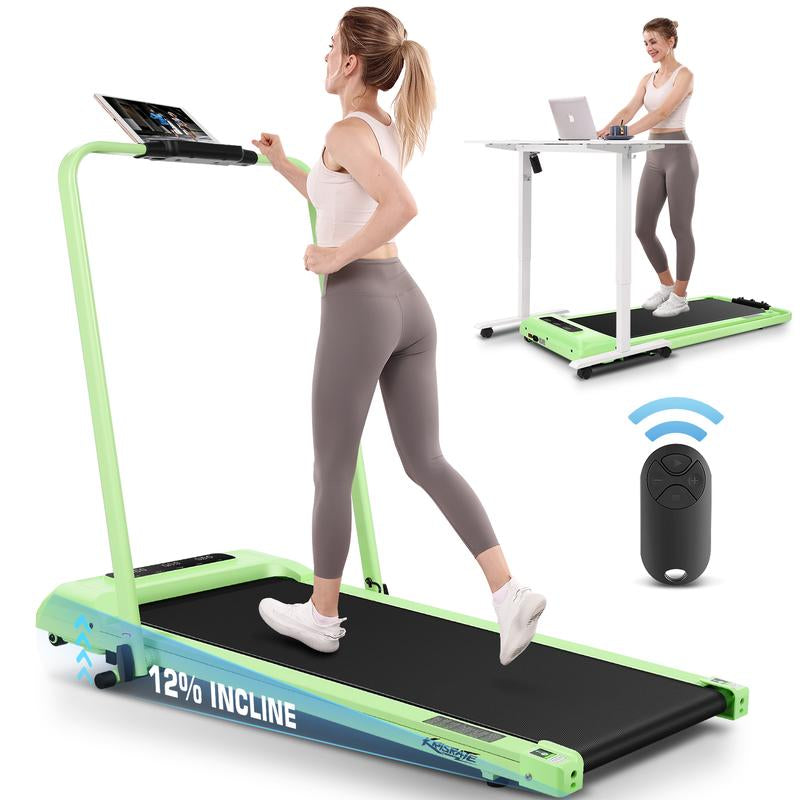 Walking Pad Treadmill, Remote Controlled under Desk Treadmill Quiet with LED Display, Installation-Free for Home Office