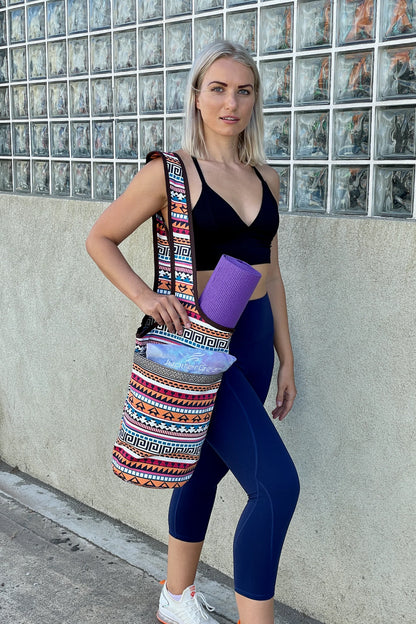Jupitergear Yoga Mat Carrying Tote Bag with Large Size Pockets | Multipurpose and Fit Most Size Mats